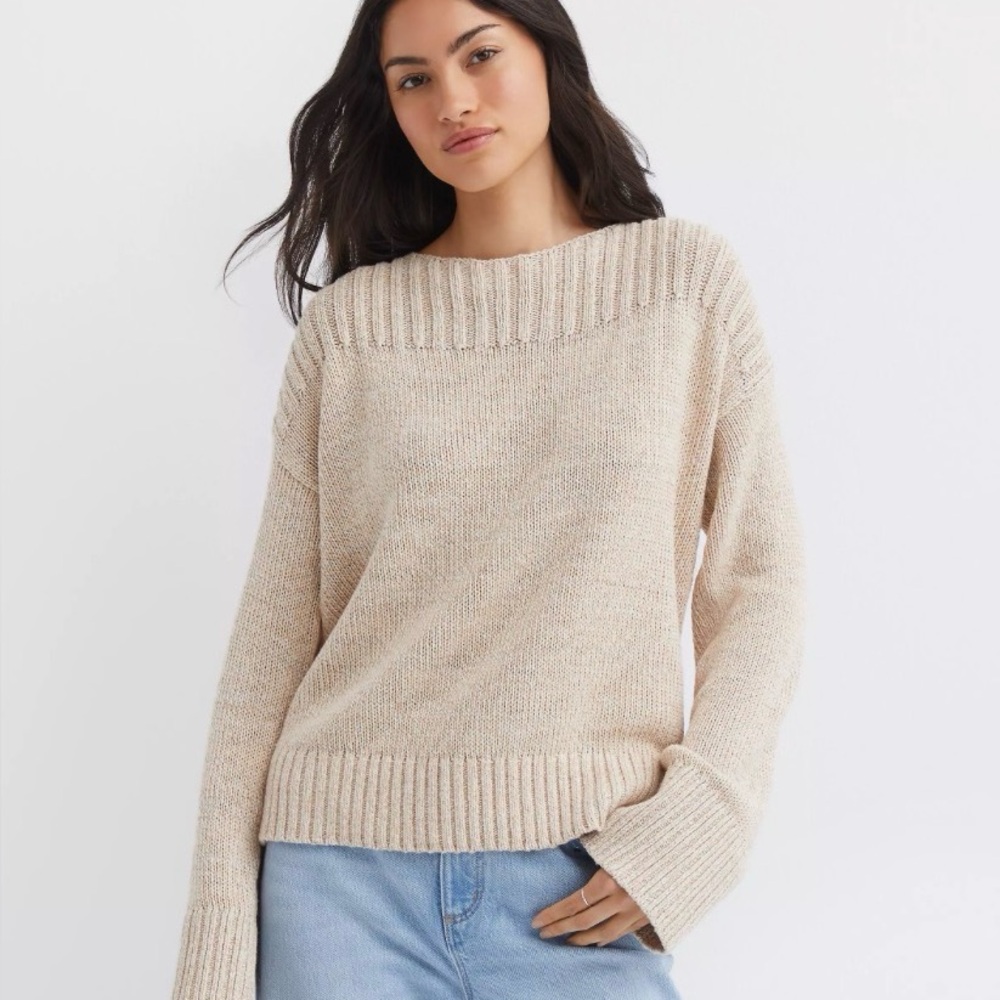 Loft Ribbed Boatneck Sweater